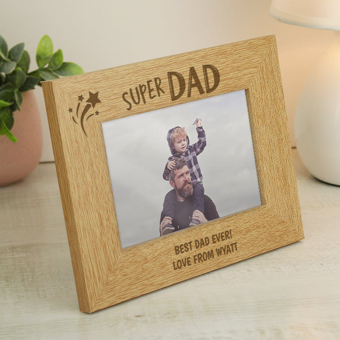 Super Dad Photo Frame - Engraved