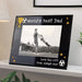 Dad / Daddy Football Black Glass Photo Frame - Personalised