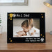 Dad / Daddy Football Black Glass Photo Frame - Personalised