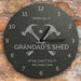 Personalised Tools Shed / Workshop Slate Clock
