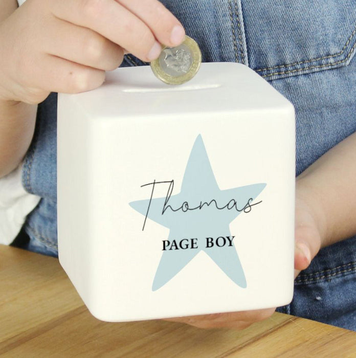 Personalised Page Boy Money Box