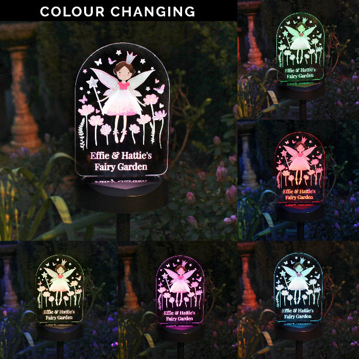 Personalised Fairy Princess Garden Solar Light