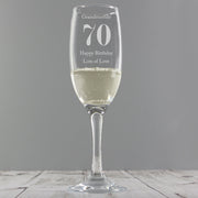 Engraved Birthday Age Flute Glass