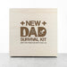 Engraved New Dad Survival Kit Wooden Box