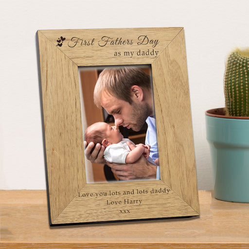 Engraved First Father's Day as my Daddy Photo Frame