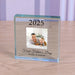 Personalised First Fathers Day Photo Crystal Glass Block