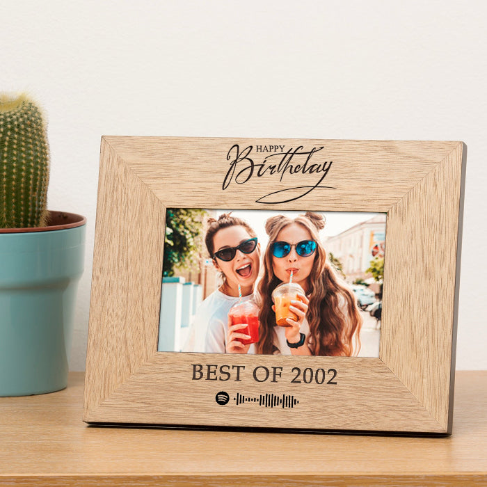 Happy Birthday Photo Frame - Spotify Year Playlist