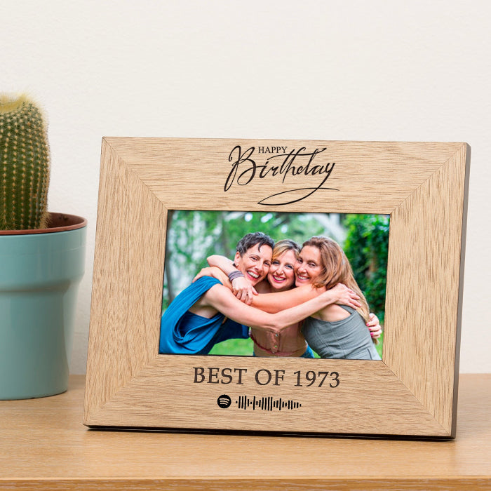 Happy Birthday Photo Frame - Spotify Year Playlist