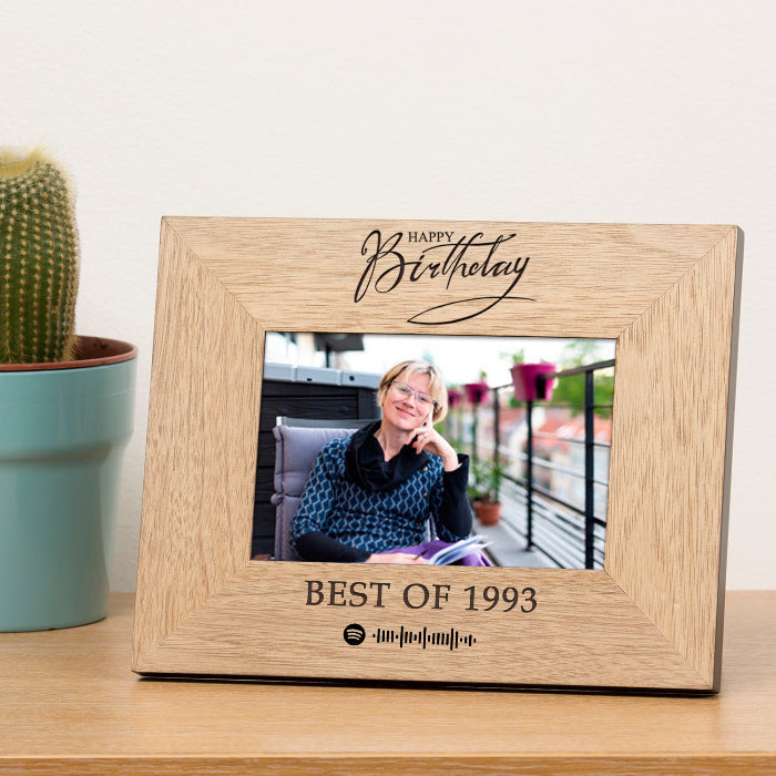 Happy Birthday Photo Frame - Spotify Year Playlist