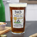 Personalised Dad You’re Simply The Best Football Print Beer Glass