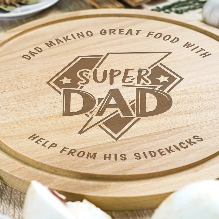 Engraved Super Dad Chopping Board