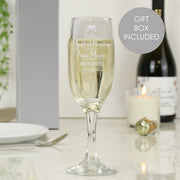 Engraved Maid of Honour Flute Glass & Gift Box