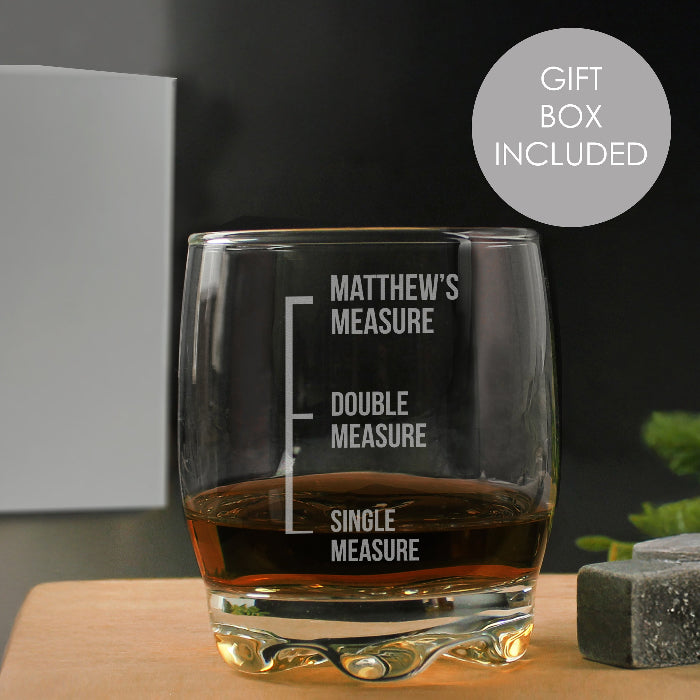 Personalised Engraved Novelty Measures Whisky Glass