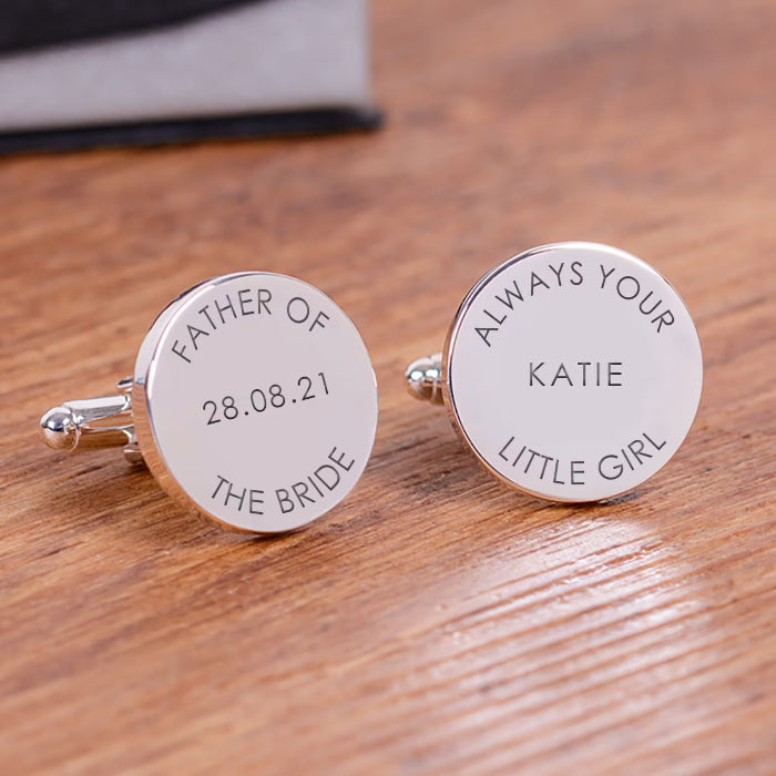 Engraved Custom Message Cufflinks