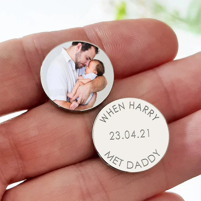 Personalised Photo Upload Cufflinks With Case
