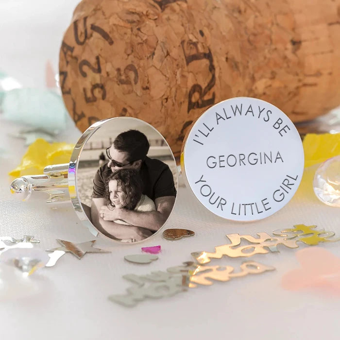 Personalised Photo Upload Cufflinks With Case