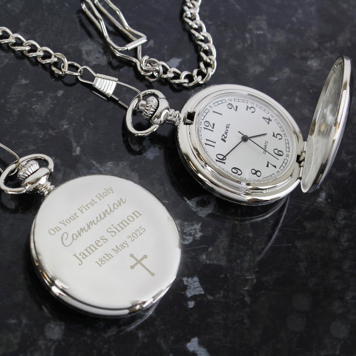 Engraved First Holy Communion Pocket Watch - Any Message