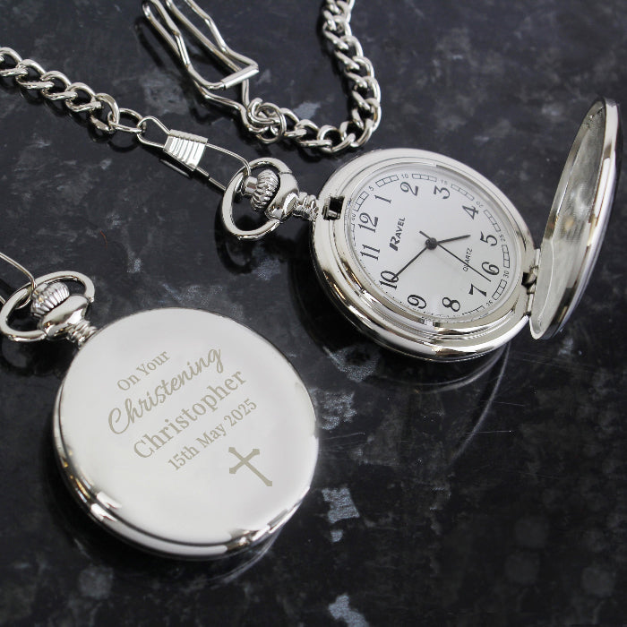 Engraved Christening Pocket Watch - Any Message