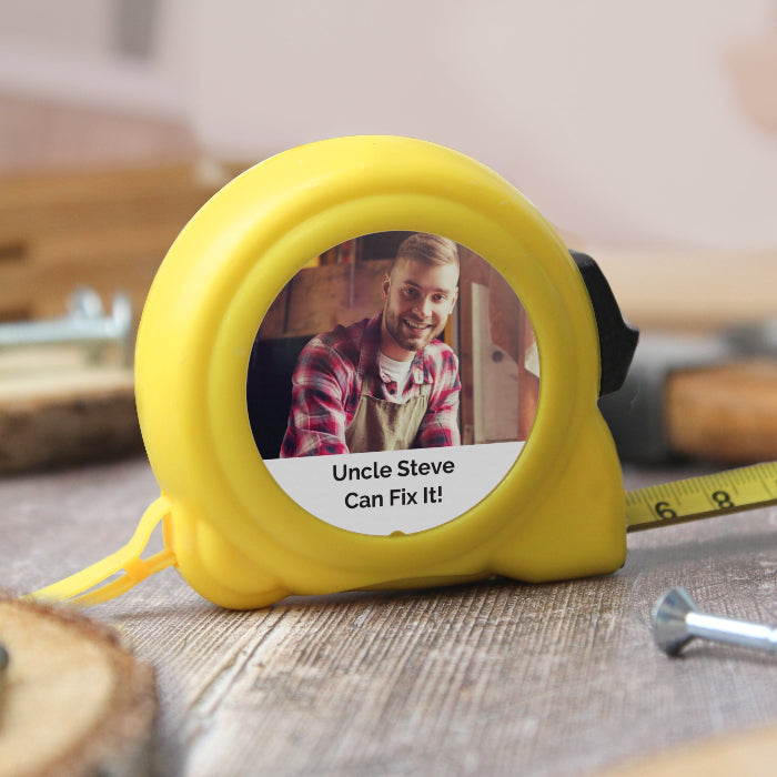 Personalised Photo Upload Tape Measure & Text