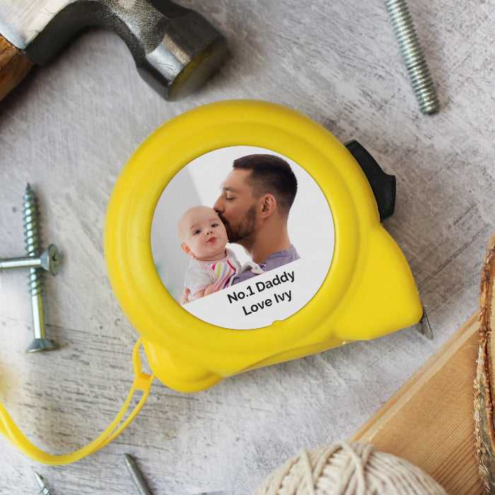 Personalised Photo Upload Tape Measure & Text