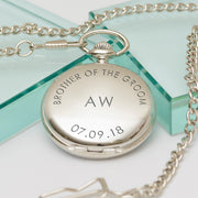 Engraved Brother Of The Groom Pocket Watch