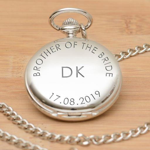Engraved Brother Of The Bride Pocket Watch