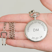 Engraved Stepfather Of The Groom Pocket Watch