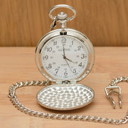 Engraved Stepfather Of The Groom Pocket Watch