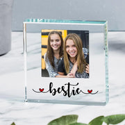 Best Friend Photo Gift Plaque - Bestie Hearts