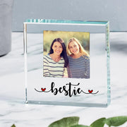 Best Friend Photo Gift Plaque - Bestie Hearts