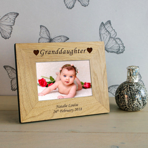 Engraved Granddaughter Wooden Photo Frame