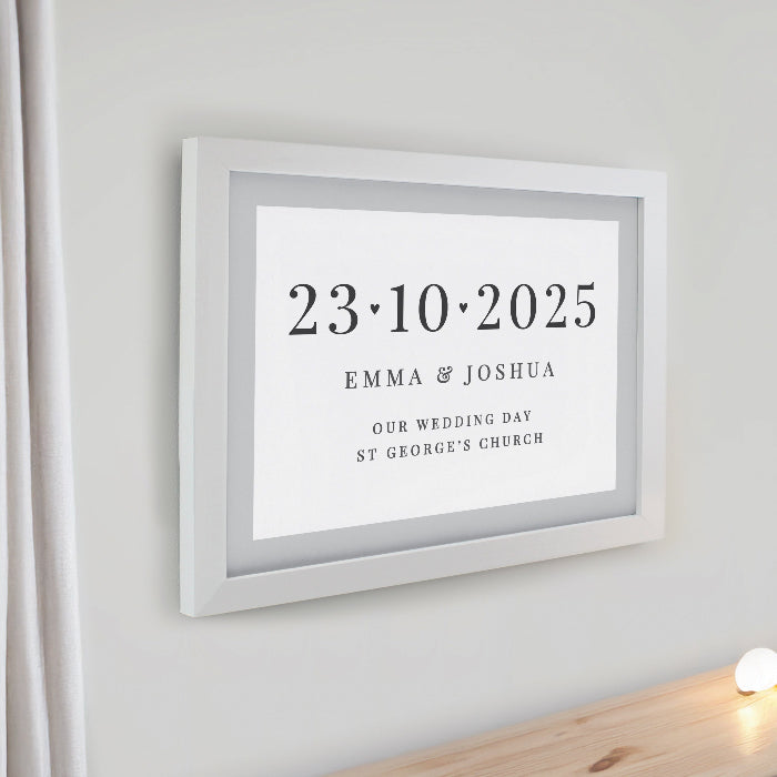 Personalised Special Date Wedding & Anniversary Framed Print