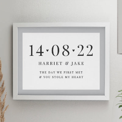 Personalised Special Date Wedding & Anniversary Framed Print