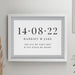 Personalised Special Date Wedding & Anniversary Framed Print