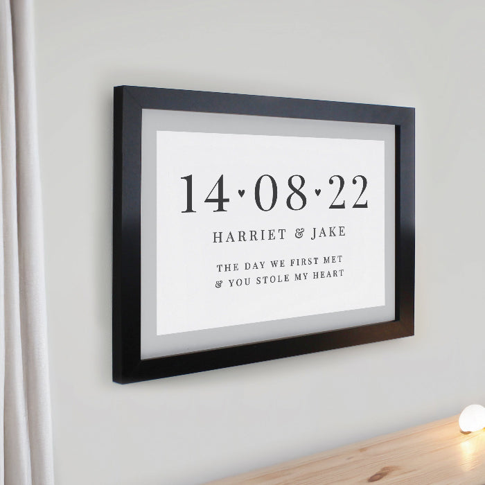 Personalised Special Date Wedding & Anniversary Framed Print