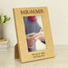 Engraved Mr & Mr Wooden Photo Frame