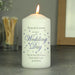 Personalised On Your Wedding Day Pillar Candle