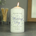 Personalised On Your Wedding Day Pillar Candle