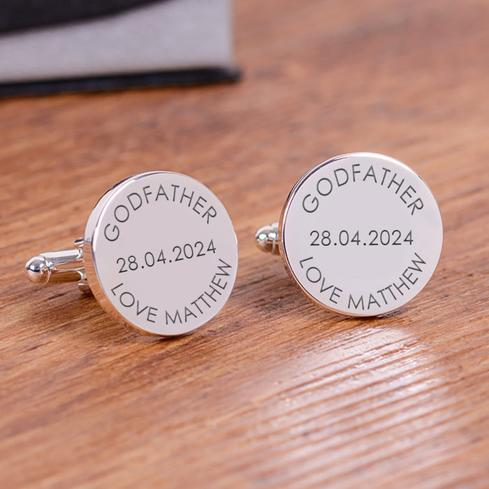 Engraved Godfather Cufflinks