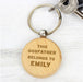 Personalised This Godfather Belongs To Wooden Keyring