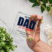 Personalised Best Dad in the World Gift Glass Keepsake Block