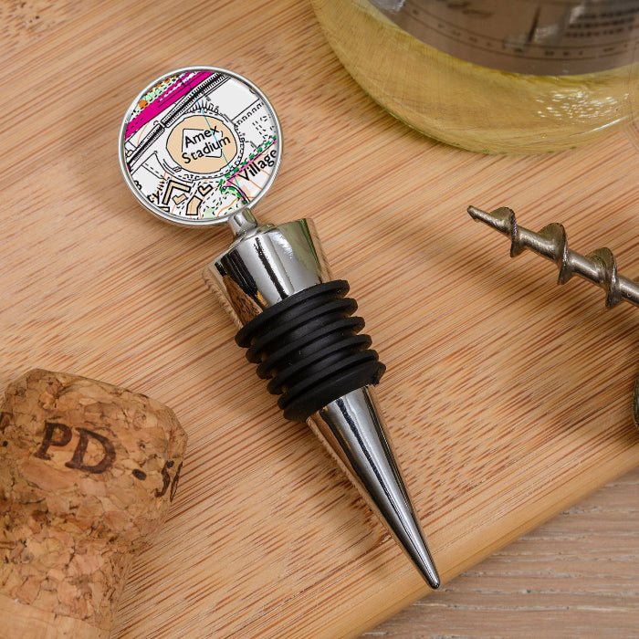 Football Team Club Stadium Map Bottle Stopper