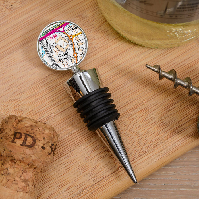 Football Team Club Stadium Map Bottle Stopper