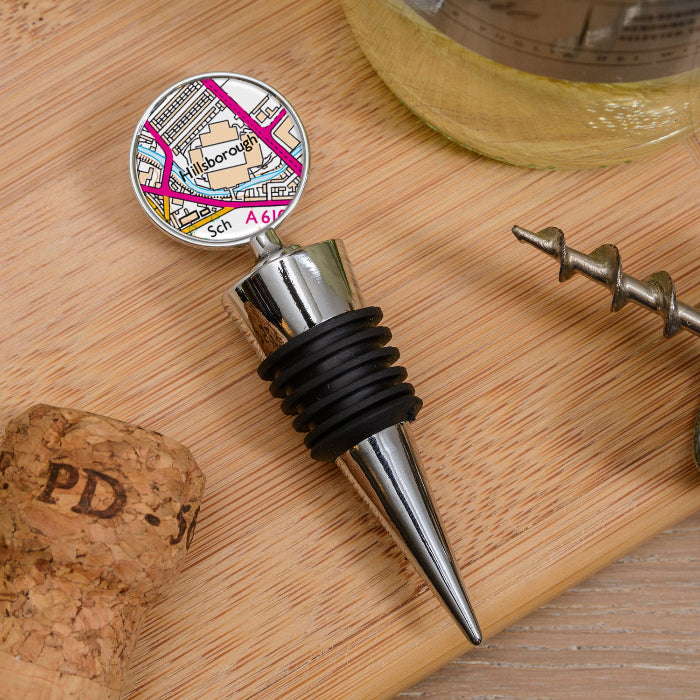 Football Team Club Stadium Map Bottle Stopper