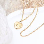 Personalised Celestial Heart Crystal Pendant Necklace