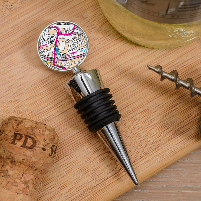 Football Team Club Stadium Map Bottle Stopper