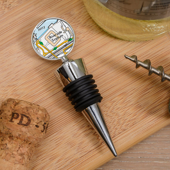 Football Team Club Stadium Map Bottle Stopper