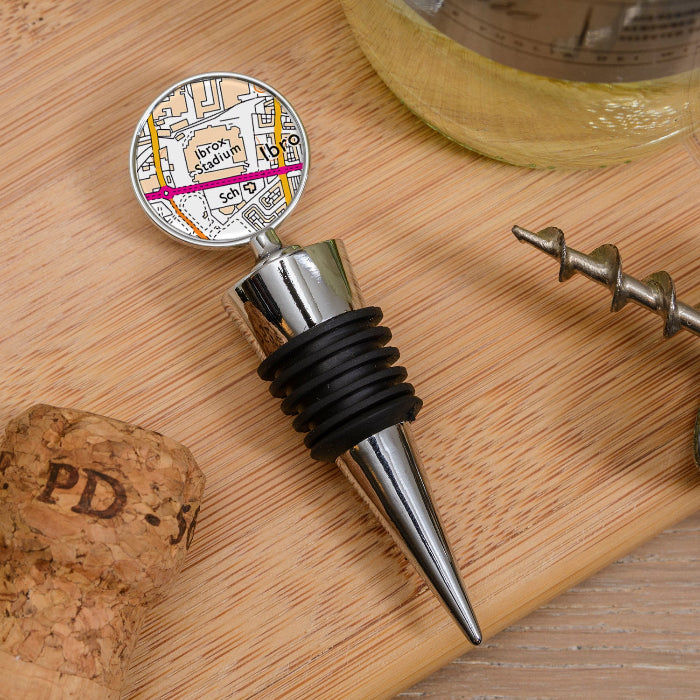 Football Team Club Stadium Map Bottle Stopper