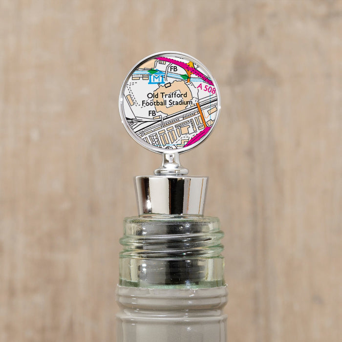 Football Team Club Stadium Map Bottle Stopper