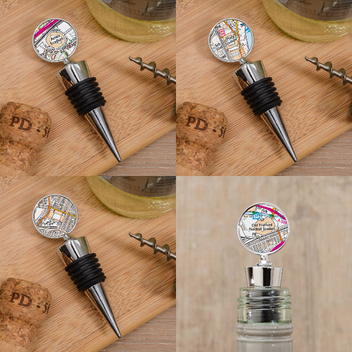 Football Team Club Stadium Map Bottle Stopper